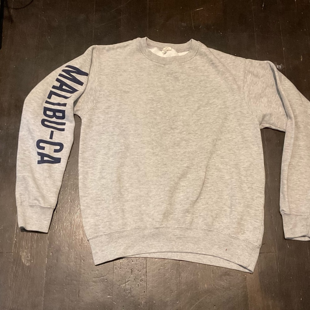 Malibu CA Gray Crewneck Sweatshirt Brandy Melville